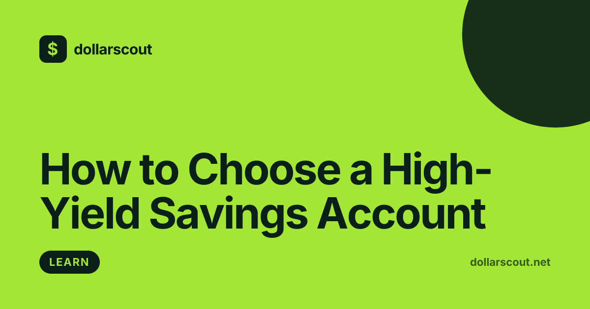 How to Choose a High-Yield Savings Account: A Beginner's Guide hero