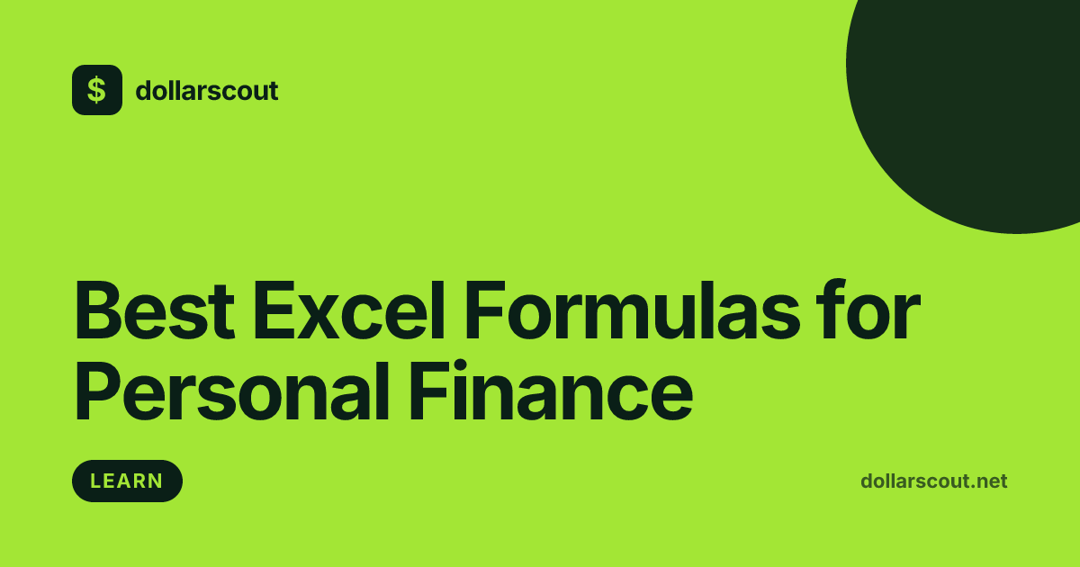 Best Excel Formulas for Personal Finance: A Beginner's Guide hero